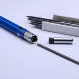 2mm HB Lead Holder Pen Automatic Mechanical Drafting Drawing Pencil Art Tool - Blue(1PCS) - Top-Down View