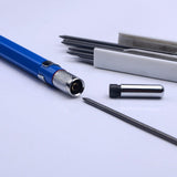 2mm HB Lead Holder Pen Automatic Mechanical Drafting Drawing Pencil Art Tool - Blue(1PCS)+Black(1PCS)