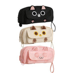 Multifunction Pencil Case For Boys Girls Embroidered Large Capacity Pencil Case - Pink