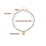 Vintage Colourful Beaded Necklace for Women with Turquoise Sun Pendant Fashion