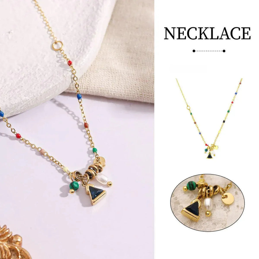 Colourful Imitation Pearl Necklace Girls Fashion Beaded Jewelry Chain