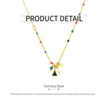Colourful Imitation Pearl Necklace Girls Fashion Beaded Jewelry Chain