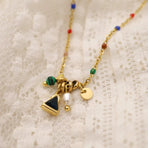 Colourful Imitation Pearl Necklace Girls Fashion Beaded Jewelry Chain