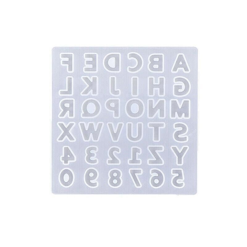 Alphabet Number Silicone Pendant Mold Necklace Jewelry Resin Mould Casting Craft