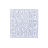 Alphabet Number Silicone Pendant Mold Necklace Jewelry Resin Mould Casting Craft - Front View