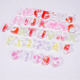 Alphabet Number Silicone Pendant Mold Necklace Jewelry Resin Mould Casting Craft - Top-Down View