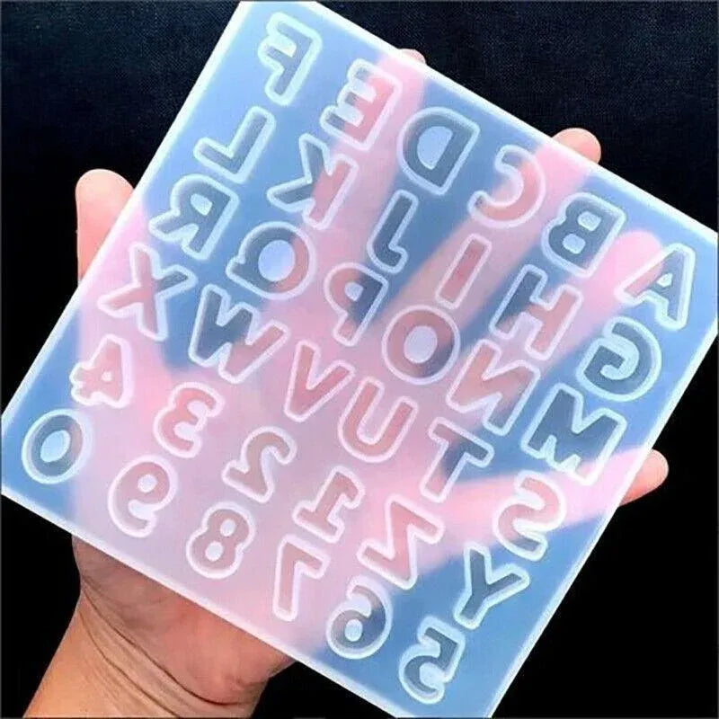 Alphabet Number Silicone Pendant Mold Necklace Jewelry Resin Mould Casting Craft