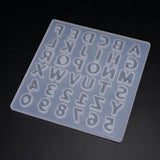 Alphabet Number Silicone Pendant Mold Necklace Jewelry Resin Mould Casting Craft - Low Angle