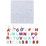 Alphabet Number Silicone Pendant Mold Necklace Jewelry Resin Mould Casting Craft - Extra Image