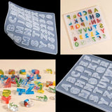 Alphabet Number Silicone Pendant Mold Necklace Jewelry Resin Mould Casting Craft