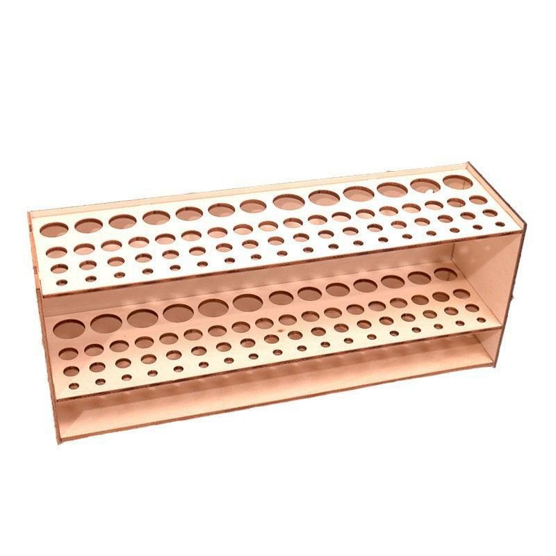 Wooden Pen Holder Storage Organizer Shelf for Desk Office Stationery Supplies