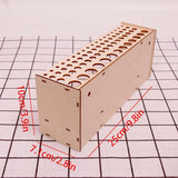 Wooden Pen Holder Storage Organizer Shelf for Desk Office Stationery Supplies - Side View