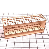 Wooden Pen Holder Storage Organizer Shelf for Desk Office Stationery Supplies - Close-Up Angle