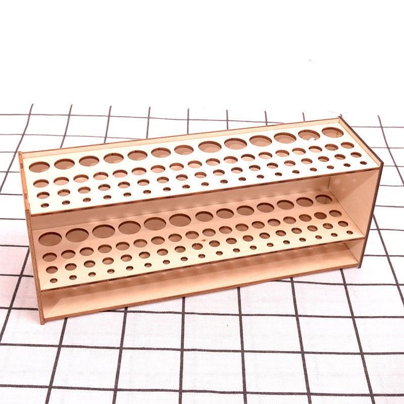 Wooden Pen Holder Storage Organizer Shelf for Desk Office Stationery Supplies