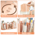 Plastic Rotating Pen Holder Multifunctional Storage for Pens Pencils Markers