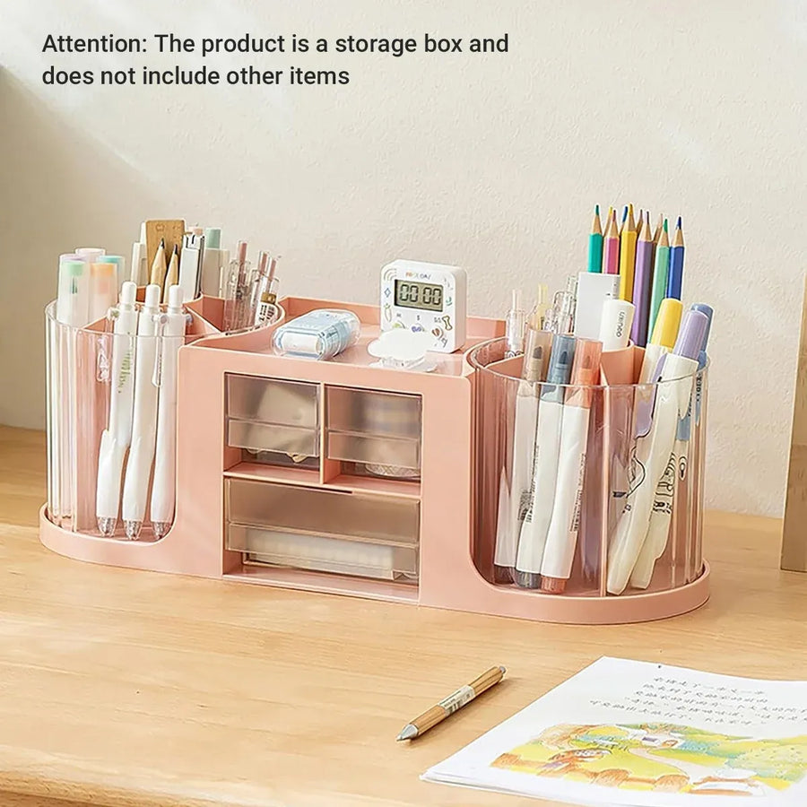 Plastic Rotating Pen Holder Multifunctional Storage for Pens Pencils Markers
