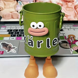 Cartoon Character Pen Holder with Handle for Desk Decor and Storage - Extra Image