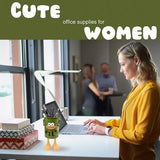 Cartoon Character Pen Holder with Handle for Desk Decor and Storage - Extra Image