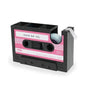 Retro Cassette Tape Style Pen Holder with Tape Dispenser Desktop Organizer - Pink