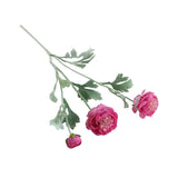 5pcs Artificial Peony Silk Flowers Bouquet Decor Faux Floral Arrangements - Champagne - Close-Up Angle