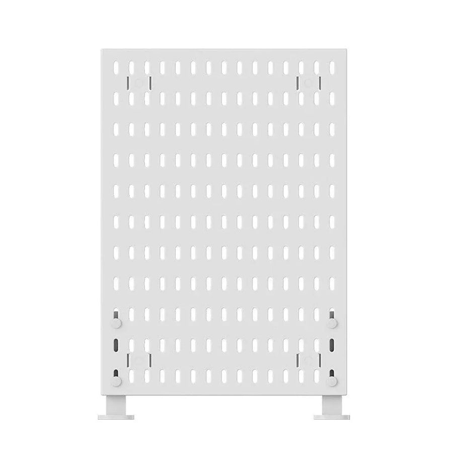 Clip-On Vertical Hole Board Desktop Organizer Punch-Free Office Partition Shelf - White