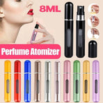 Portable Perfume Atomizer Spray Bottle 8ml Refillable Scent Pump for Travel Use - Gold