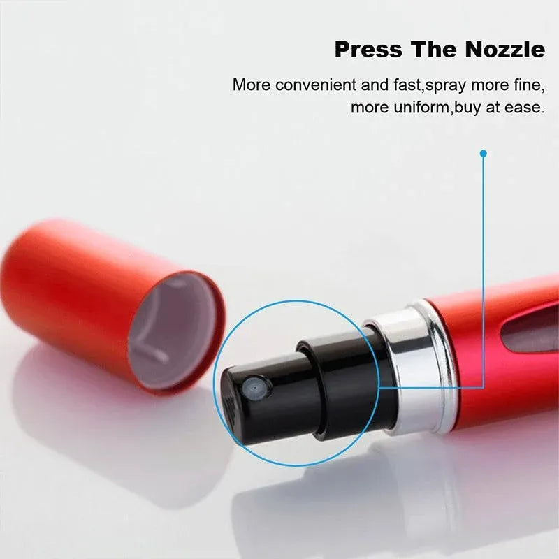 Portable Perfume Atomizer Spray Bottle 8ml Refillable Scent Pump for Travel Use - Green