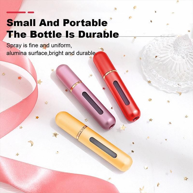 Portable Perfume Atomizer Spray Bottle 8ml Refillable Scent Pump for Travel Use - Matte Red