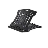Adjustable Laptop Stand with 360-Degree Base for Desk Riser Home Office Holder - Black