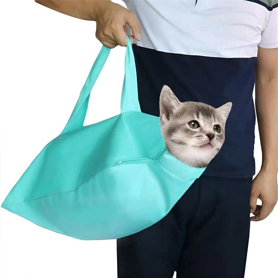 Portable Pet Shoulder Tote Bag for Cats and Small Dogs Outdoor Travel Carrier - Black