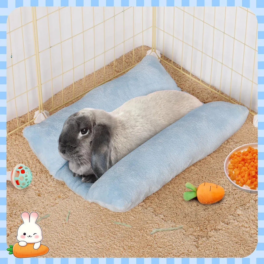 Small Animal Bed Cushion Plush Sleeping Mat for Pet Carrier Cage Nest Hamster - Brown