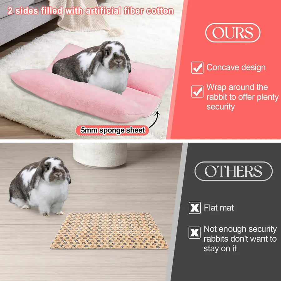 Small Animal Bed Cushion Plush Sleeping Mat for Pet Carrier Cage Nest Hamster - Brown