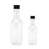 24PCS Small Plastic Wine Bottle Beverage Juice Container Reusable Clear Bottle - 50ML - Front View