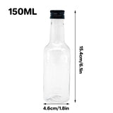 24PCS Small Plastic Wine Bottle Beverage Juice Container Reusable Clear Bottle - 50ML - Top-Down View