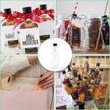 24PCS Small Plastic Wine Bottle Beverage Juice Container Reusable Clear Bottle - 50ML - 45-Degree Angle