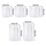 Wide Mouth Plastic Food Bottles 50pcs Transparent Sealed Storage Tanks Container - 8.5cm x 20cm - Side View
