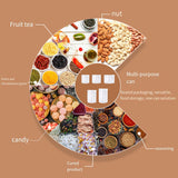 Wide Mouth Plastic Food Bottles 50pcs Transparent Sealed Storage Tanks Container - 8.5cm x 20cm - Top-Down View