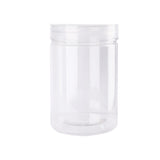 Wide Mouth Plastic Food Bottles 50pcs Transparent Sealed Storage Tanks Container - 8.5cm x 20cm - Close-Up Angle