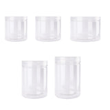 Wide Mouth Plastic Food Bottles 50pcs Transparent Sealed Storage Tanks Container - 10cm x 8.5cm