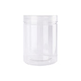 Wide Mouth Plastic Food Bottles 50pcs Transparent Sealed Storage Tanks Container - 10cm x 8.5cm - Low Angle