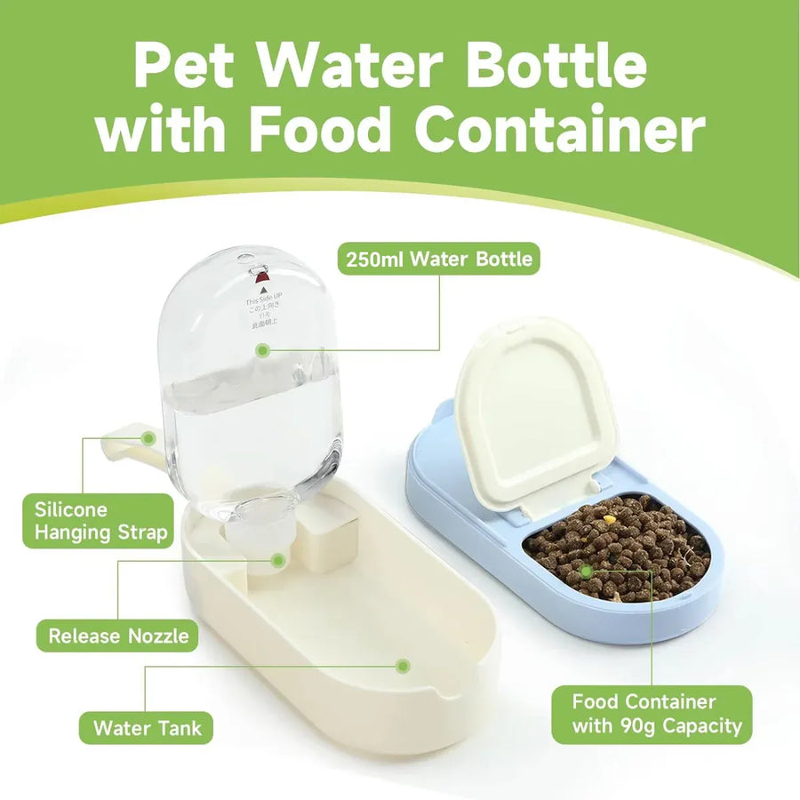 Pet Travel Water Food Cup for Dog Walking Leakproof Portable Lightweight Outdoor - Orange