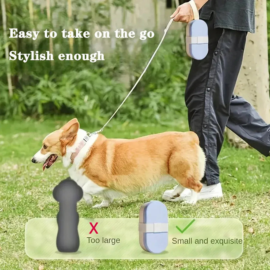 Pet Travel Water Food Cup for Dog Walking Leakproof Portable Lightweight Outdoor - Orange