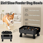 Pet Slow Feeder Bowl Removable Large Capacity Dog Cat Feeding Bowl Anti Slip