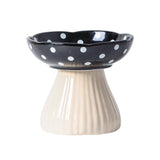 Pet Elevated Mushroom Bowl Ceramic Cat Dog Bowl Dish Food Feeder Raised Cat Bowl - Yellow - Close-Up Angle