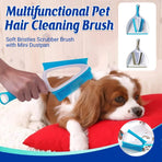 Multifunctional Pet Cleaning Hair Brush for Dogs Cats Removes Shedding Grooming - Coffee