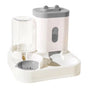 2in1 Pet Bowl Vertical Feeder and Drinker Cat Dog Bowl Water and Food in One - Grey