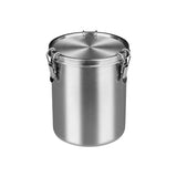 Stainless Steel Pet Food Storage Bucket Dog Cat Grain Container Bin Kitchen - 1000ml - Rear View