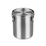 Stainless Steel Pet Food Storage Bucket Dog Cat Grain Container Bin Kitchen - 1000ml - Close-Up Angle