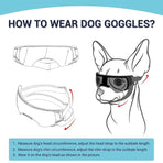 Pet Dog Sunglasses Goggles UV Eye Shield for Small Dogs Outdoor Travel Sunshade - Gold