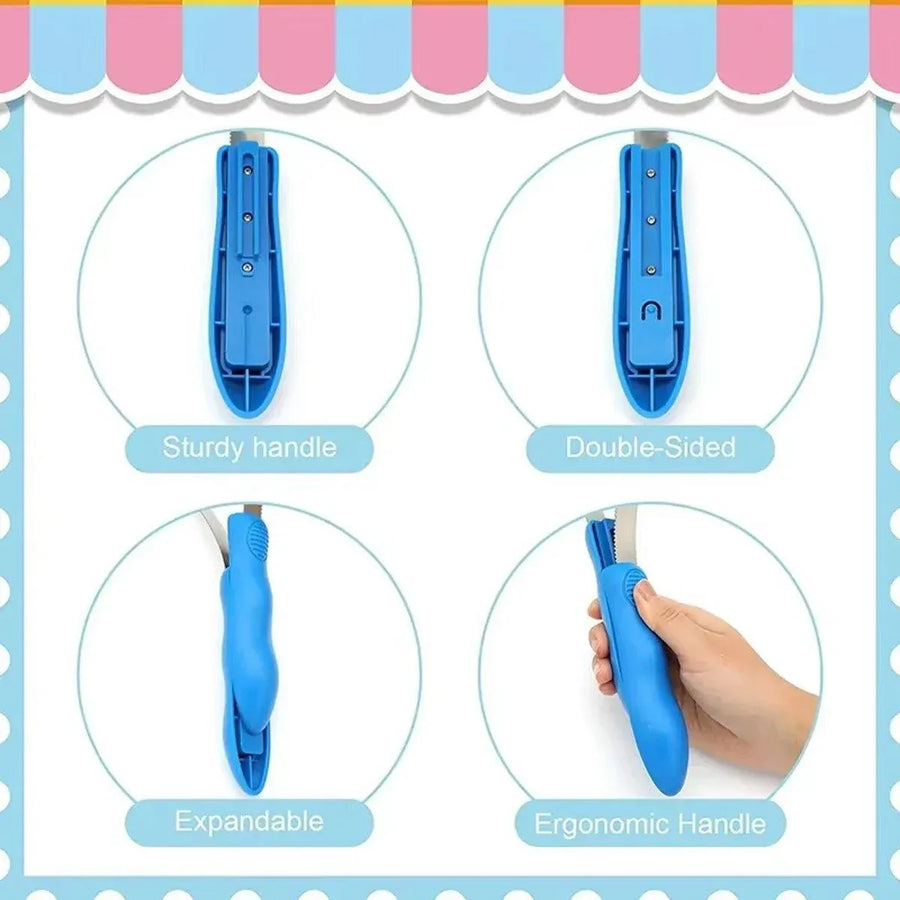 1 Dual-Sided Pet Grooming Tool, Blue